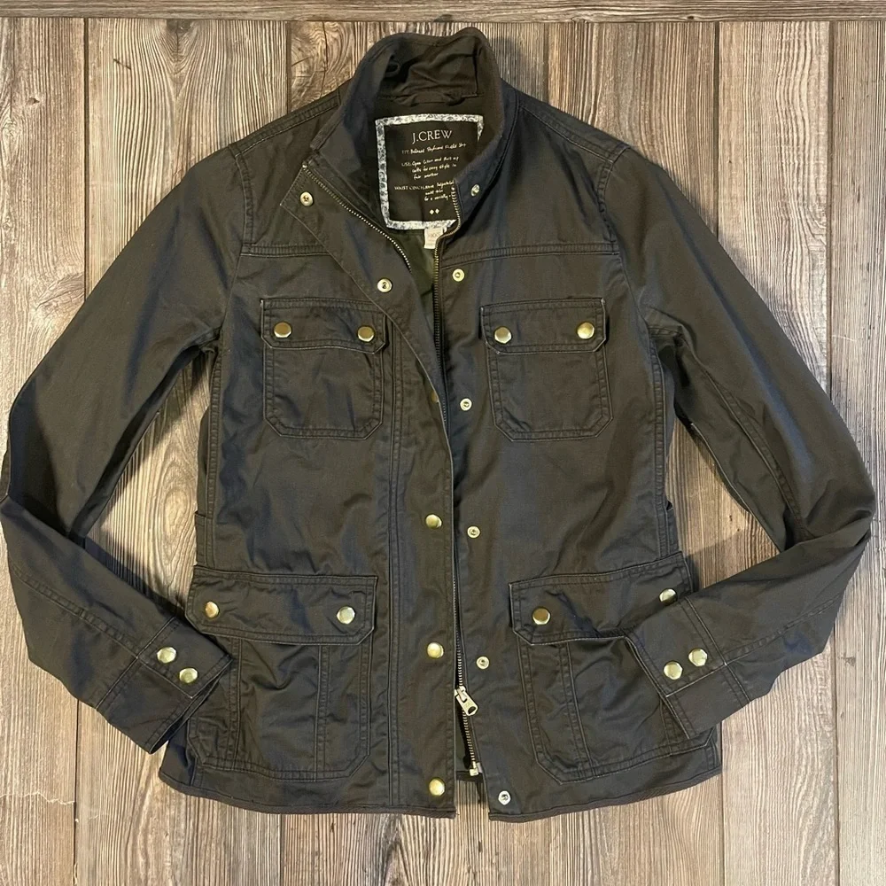 J. Crew Resin-Coated Twill Field Jacket